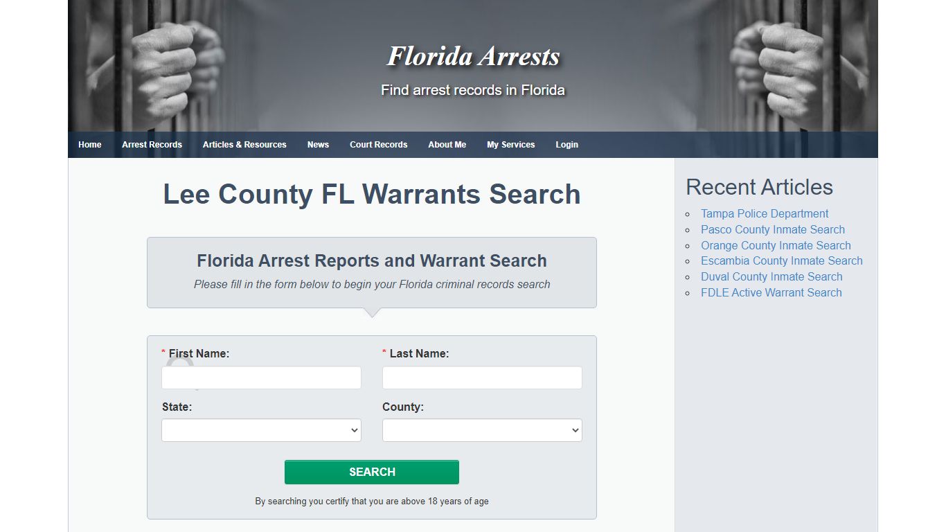 Lee County FL Warrants Search - Florida Arrests